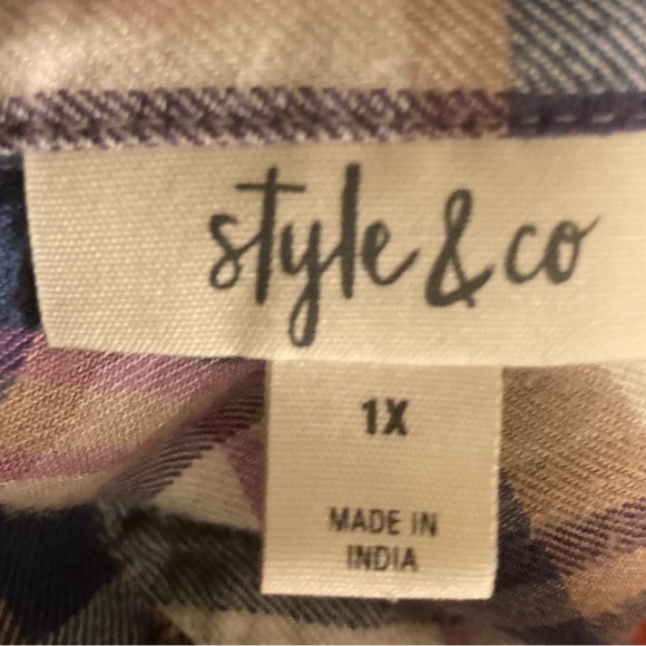 Style & Co lightweight flannel shirt - Picture 4 of 5